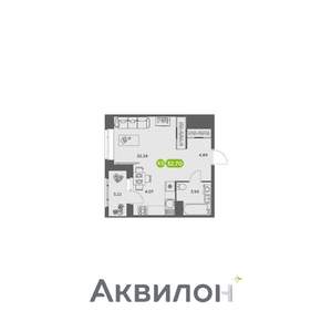Студия квартира, вторичка, 33м2, 15/16 этаж