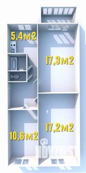 3-к квартира, вторичка, 62м2, 3/5 этаж