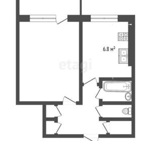 1-к квартира, вторичка, 29м2, 5/5 этаж