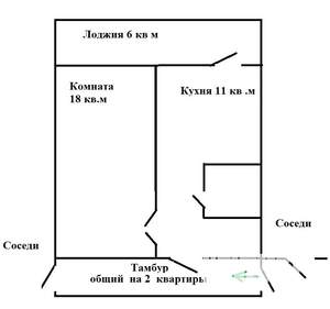 1-к квартира, вторичка, 37м2, 2/10 этаж