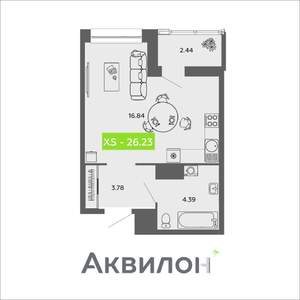 Студия квартира, вторичка, 26м2, 3/16 этаж