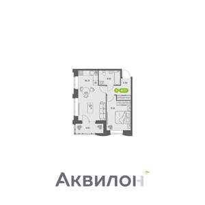 1-к квартира, вторичка, 41м2, 1/16 этаж