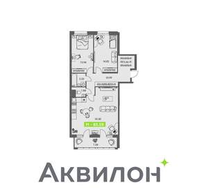 2-к квартира, вторичка, 86м2, 3/8 этаж