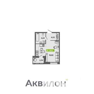 Студия квартира, вторичка, 26м2, 2/16 этаж