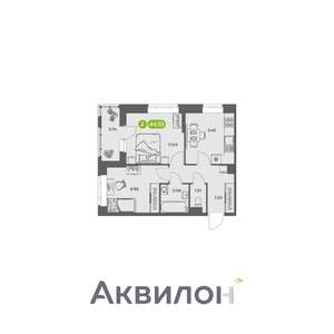 2-к квартира, вторичка, 44м2, 9/16 этаж