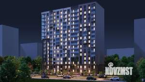 2-к квартира, строящийся дом, 42м2, 15/16 этаж