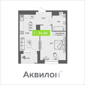 1-к квартира, вторичка, 35м2, 5/16 этаж