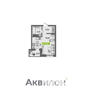 Студия квартира, вторичка, 26м2, 13/16 этаж