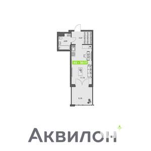 Студия квартира, вторичка, 30м2, 4/8 этаж