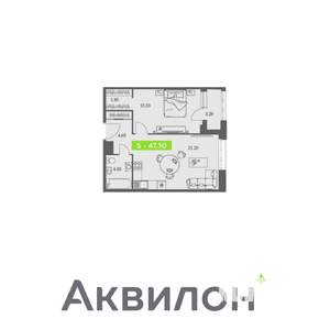 1-к квартира, вторичка, 47м2, 4/11 этаж