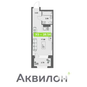 Студия квартира, вторичка, 29м2, 4/32 этаж