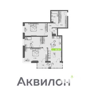 4-к квартира, строящийся дом, 94м2, 4/8 этаж