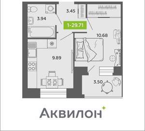 1-к квартира, вторичка, 30м2, 11/11 этаж