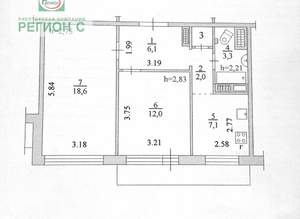 2-к квартира, вторичка, 50м2, 5/9 этаж