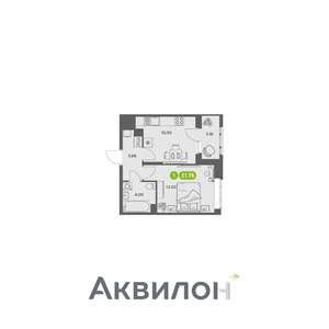 1-к квартира, вторичка, 32м2, 6/16 этаж