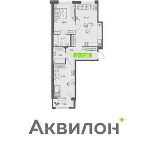 2-к квартира, вторичка, 71м2, 3/11 этаж