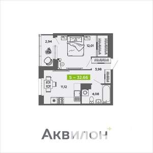 1-к квартира, вторичка, 33м2, 7/16 этаж