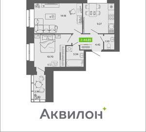 2-к квартира, вторичка, 45м2, 11/11 этаж
