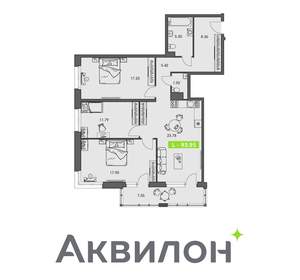 3-к квартира, вторичка, 94м2, 2/8 этаж
