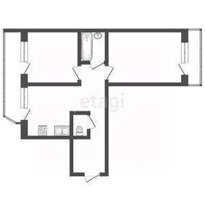 3-к квартира, вторичка, 87м2, 2/14 этаж