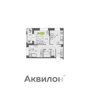2-к квартира, вторичка, 44м2, 13/16 этаж