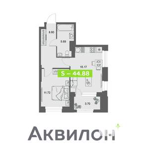 1-к квартира, вторичка, 45м2, 10/32 этаж