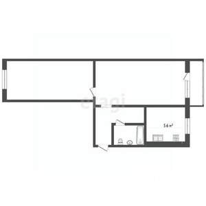 2-к квартира, вторичка, 44м2, 2/5 этаж