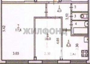 2-к квартира, вторичка, 42м2, 3/9 этаж