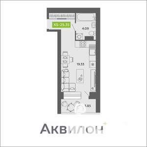 Студия квартира, вторичка, 25м2, 11/11 этаж