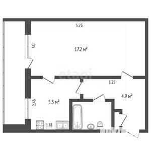 1-к квартира, вторичка, 31м2, 4/9 этаж