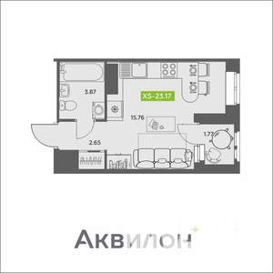 Студия квартира, вторичка, 23м2, 12/16 этаж