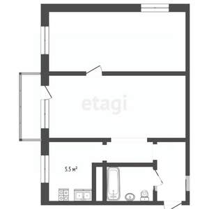 2-к квартира, вторичка, 48м2, 4/5 этаж