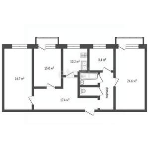 4-к квартира, вторичка, 96м2, 8/9 этаж