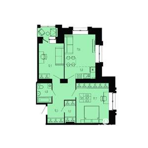 3-к квартира, строящийся дом, 67м2, 5/9 этаж