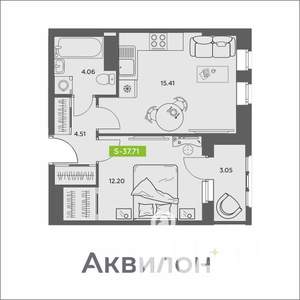 1-к квартира, вторичка, 38м2, 12/16 этаж
