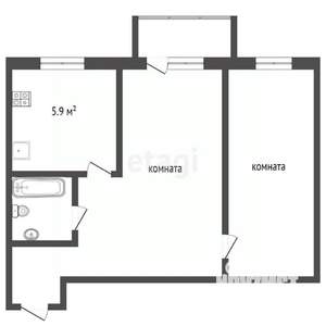 2-к квартира, вторичка, 42м2, 5/5 этаж