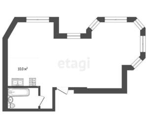 2-к квартира, вторичка, 51м2, 5/5 этаж