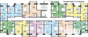 1-к квартира, строящийся дом, 40м2, 5/9 этаж