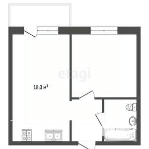 1-к квартира, вторичка, 34м2, 5/8 этаж