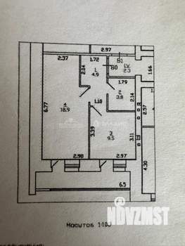 1-к квартира, вторичка, 37м2, 2/9 этаж