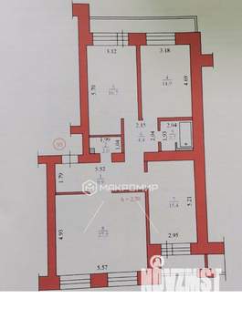 3-к квартира, вторичка, 95м2, 4/14 этаж