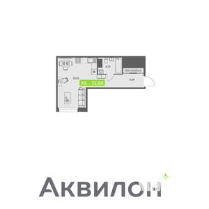 Студия квартира, вторичка, 33м2, 2/11 этаж