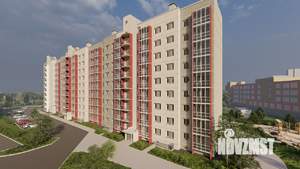 2-к квартира, строящийся дом, 51м2, 8/9 этаж