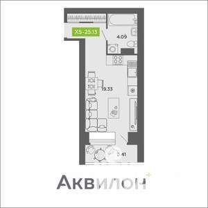 Студия квартира, вторичка, 25м2, 8/11 этаж