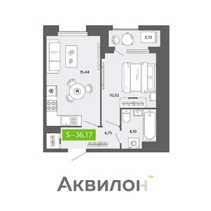 1-к квартира, вторичка, 36м2, 12/16 этаж