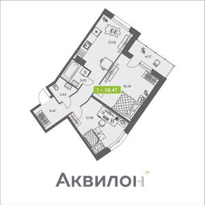 2-к квартира, вторичка, 58м2, 5/8 этаж