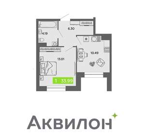 1-к квартира, вторичка, 34м2, 5/16 этаж