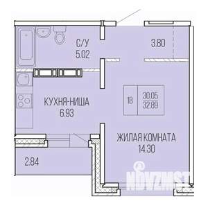1-к квартира, вторичка, 33м2, 2/9 этаж