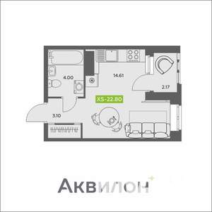 Студия квартира, вторичка, 23м2, 12/16 этаж