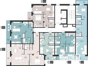 2-к квартира, вторичка, 60м2, 7/13 этаж